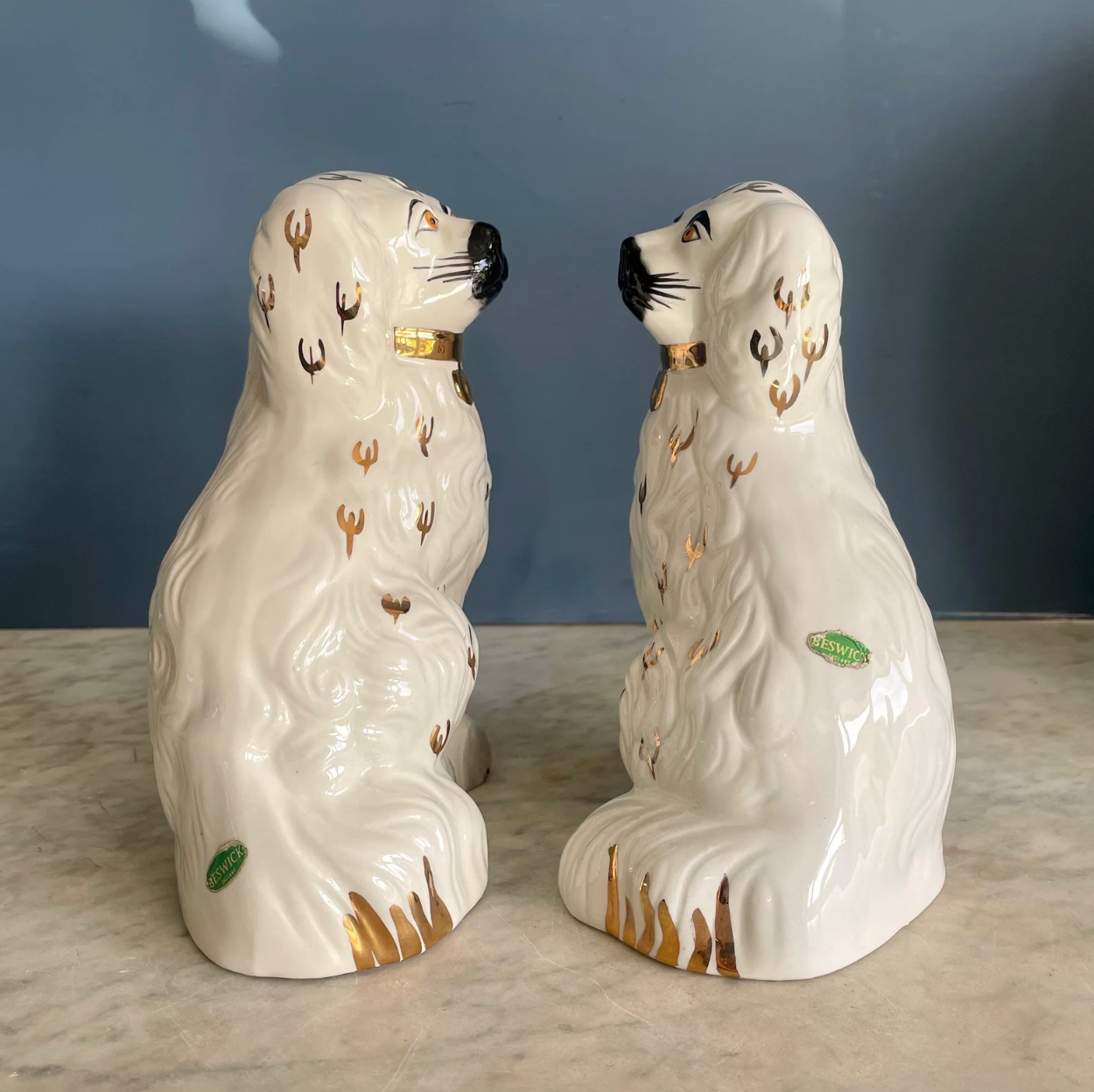 Pair of Vintage Staffordshire Dogs by Beswick